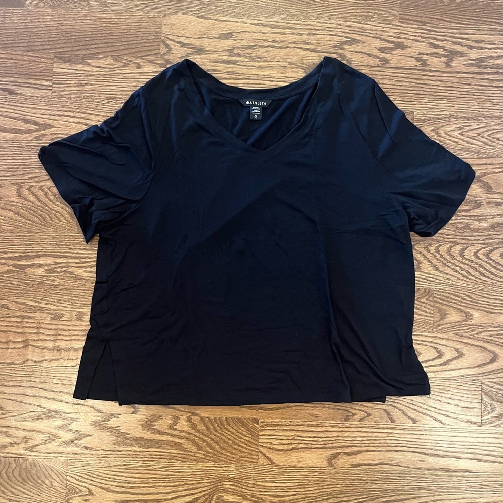 Lot of 2 Athleta Nighttime Bliss Sleep Tees - Size XL -  Black - Picture 2 of 7